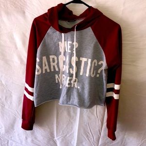 Rue 21 crop hoodie sweater